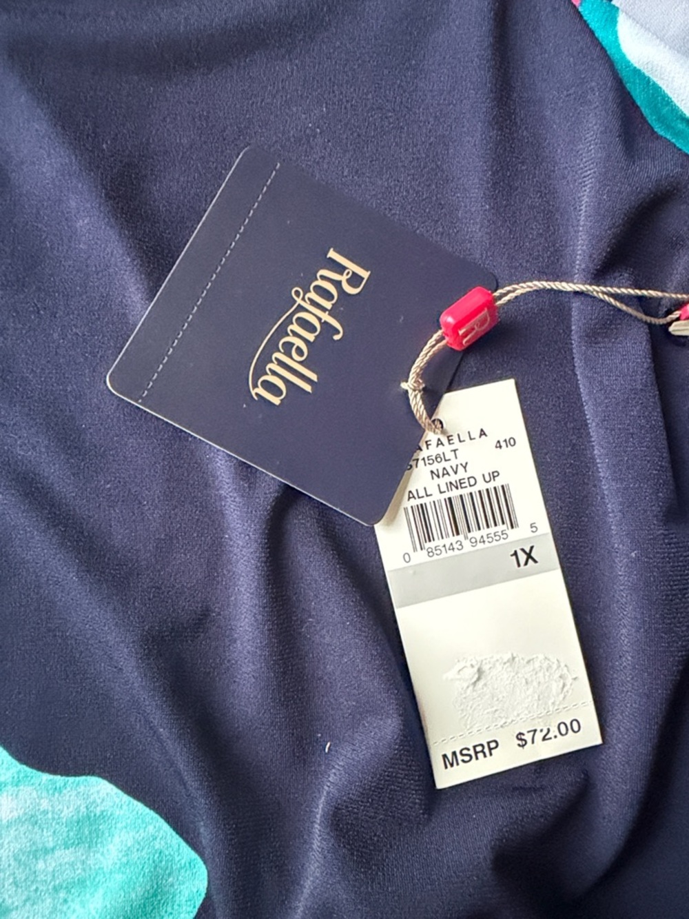 Rafaella Navy Scoop-Neck Tunic with Bright Floral Print - Picture 3 of 7